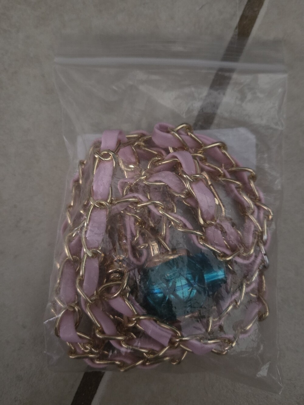 🩷NWOT Blush Pink and Gold Chain Bag Strap🩷 Adjustable